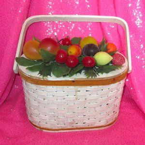 cottagecore vintage 1950s wood fruit purse rockabilly handbag